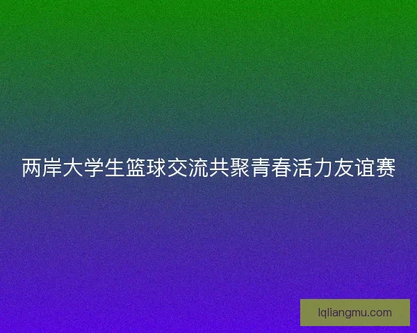 两岸大学生篮球交流共聚青春活力友谊赛