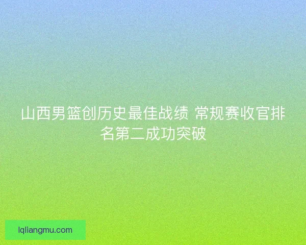 山西男篮创历史最佳战绩 常规赛收官排名第二成功突破